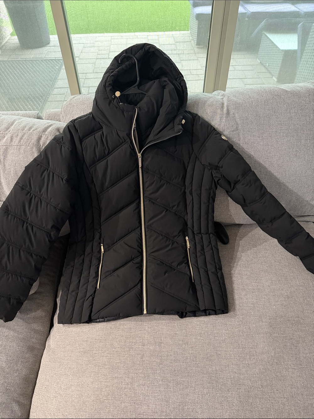 Michael Kors Black Quilted Hooded Puffer Jacket